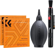 Kit di pulizia per macchina fotografica DSLR - Kit di pulizia 3 in 1 con spazzola di pulizia, siringa e tovagliolo di microfibra