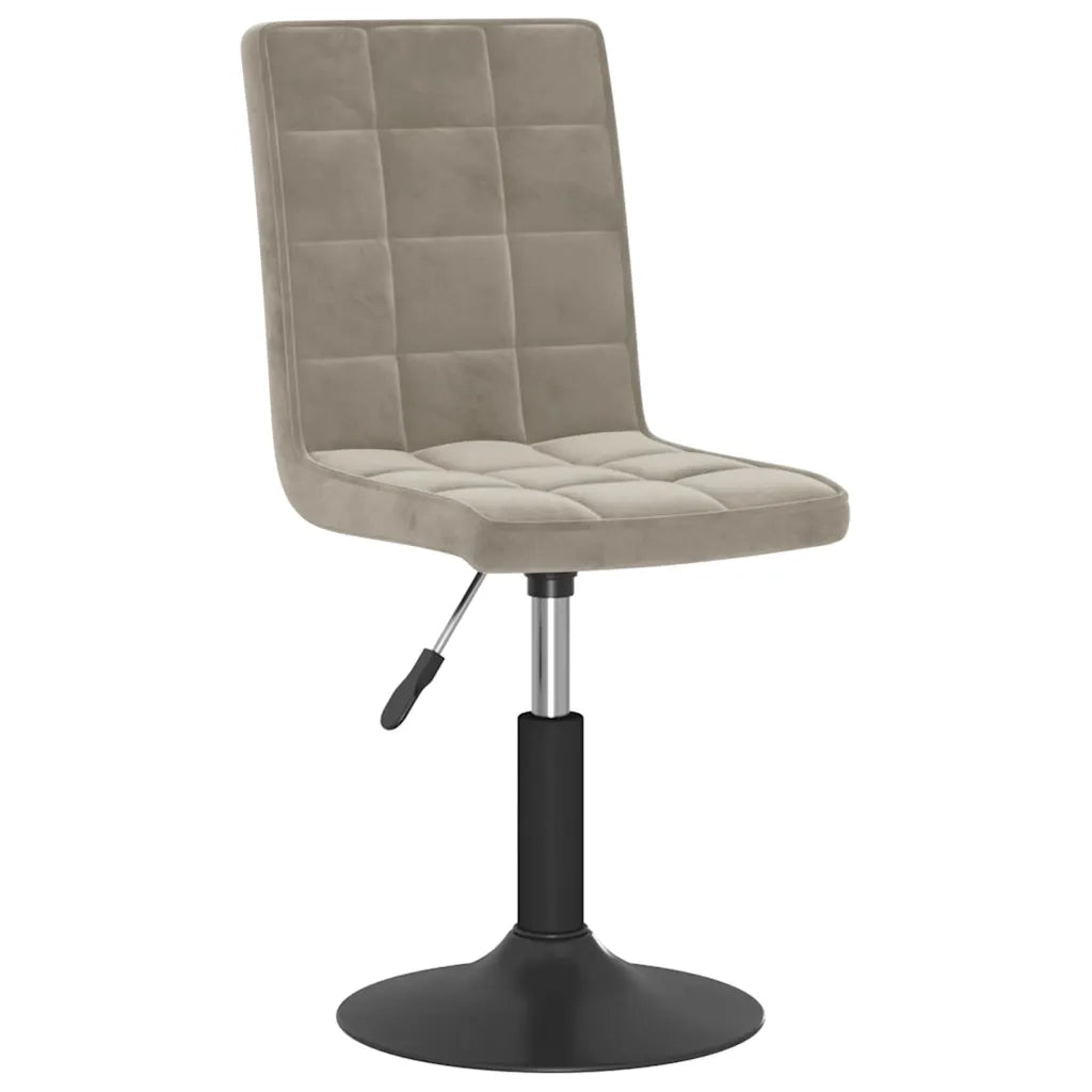Sedie da Pranzo Girevoli 6 pz Grigio Chiaro in Velluto 3089300