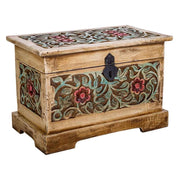 Baule in legno marrone fatto a mano 30x17x20h