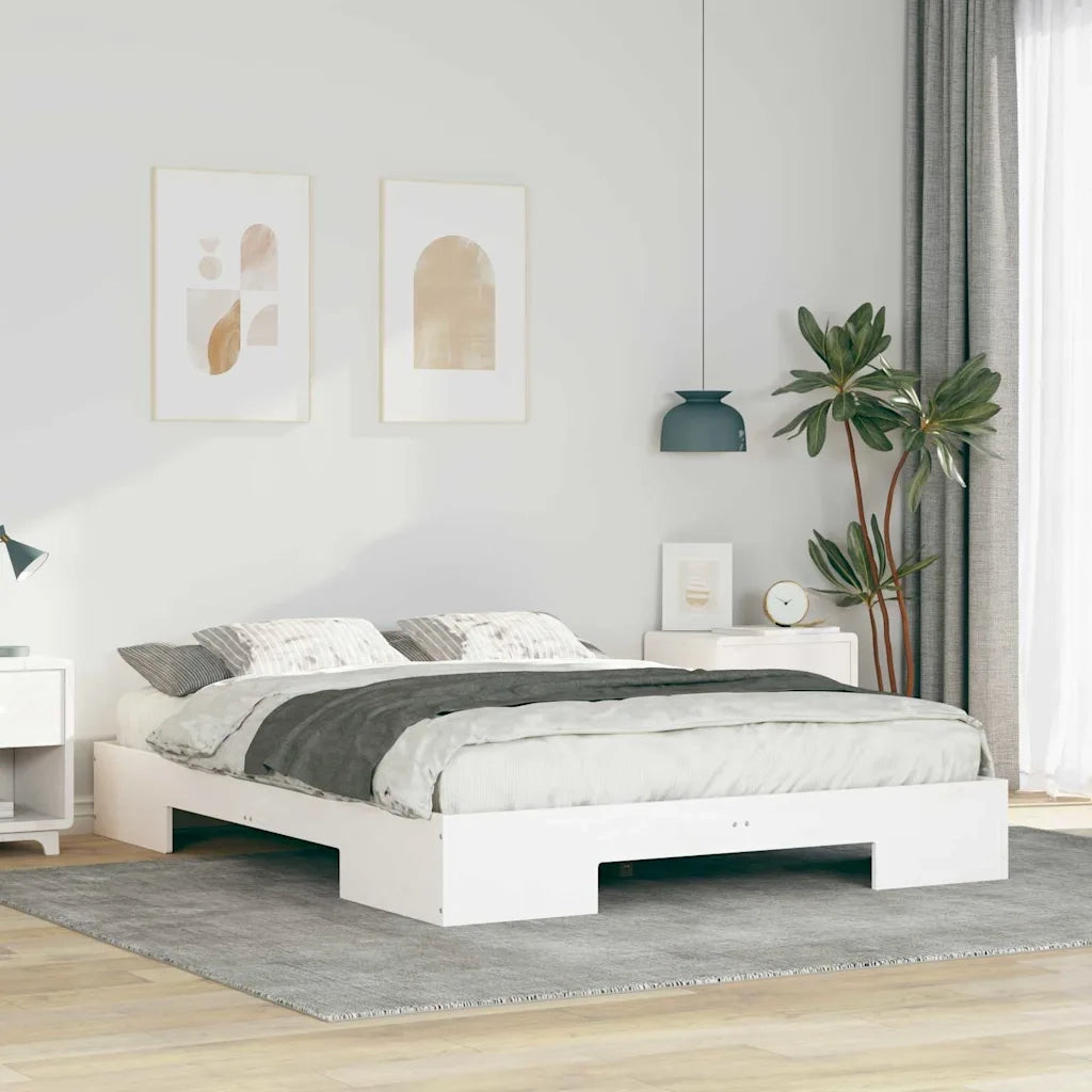 Struttura del letto-Giroletto-Rete del Letto Bianco 140 x 200 cm