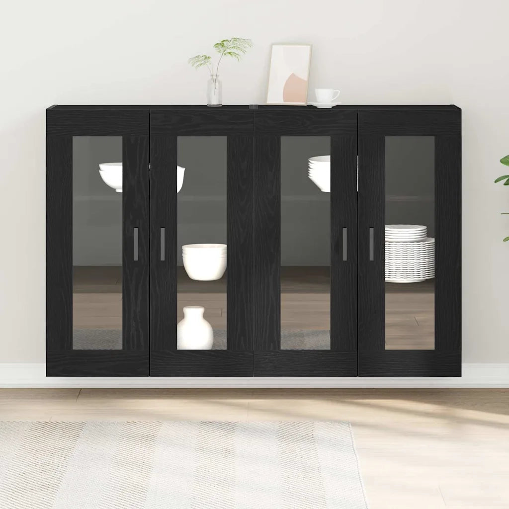 Armadi da Parete 2 pz Rovere Nero 69,5 x 34 x 90 cm CFW4371140