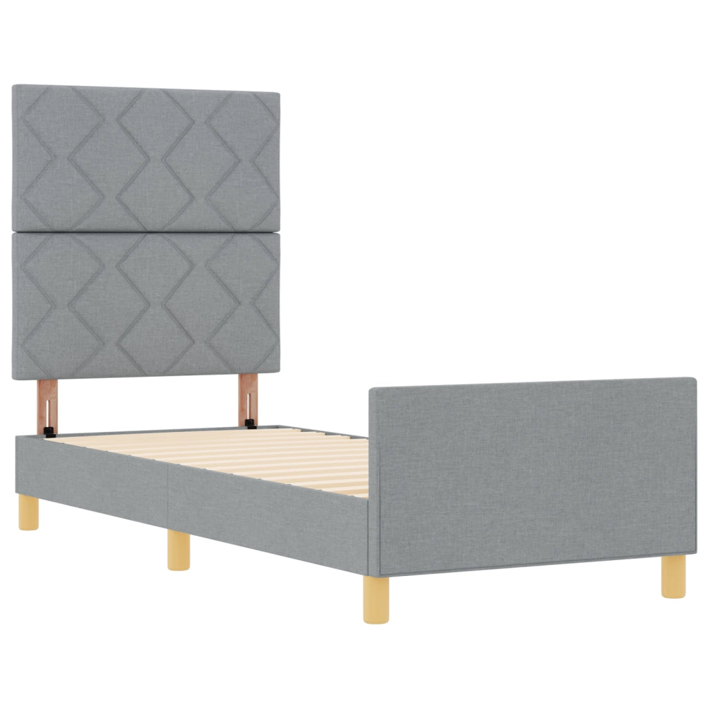 Struttura del letto Grigio chiaro 80x200 cm Tessuto