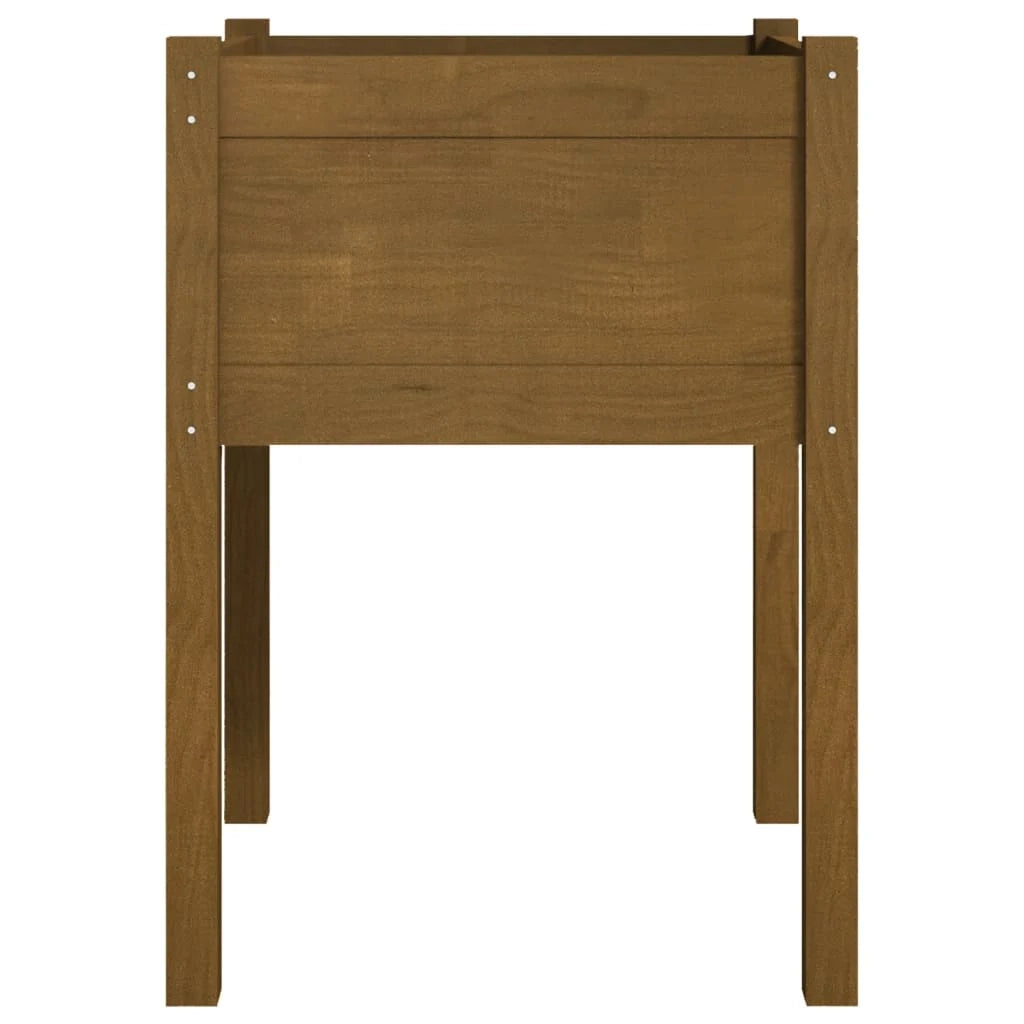 Fioriera rialzata per piante fiori giardino terrazze set da 2 50 x 50 x 70 cm legno di pino massiccio marrone 02_0038996
