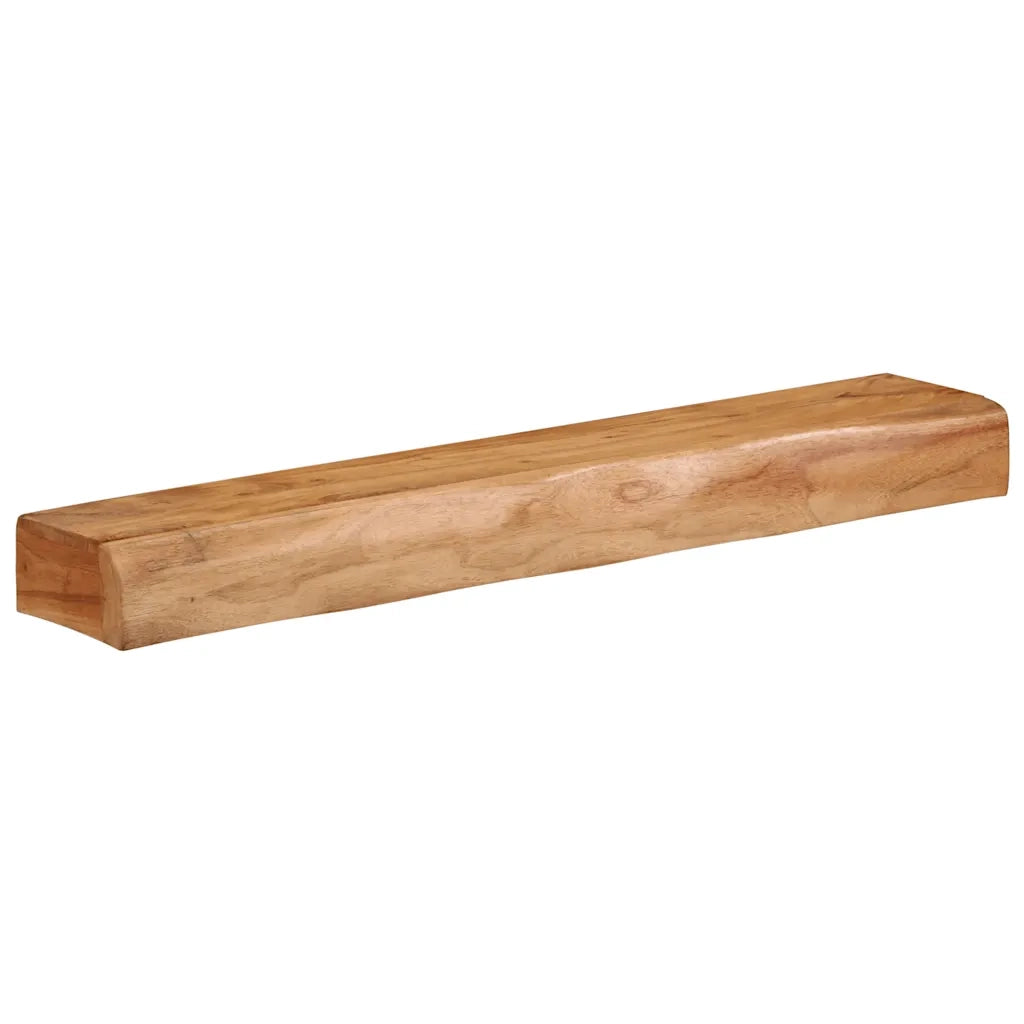 2 pz Mensole da Parete | Scaffali a Parete | Ripiano a parete 80x17x8 cm in Legno Massello di Acacia