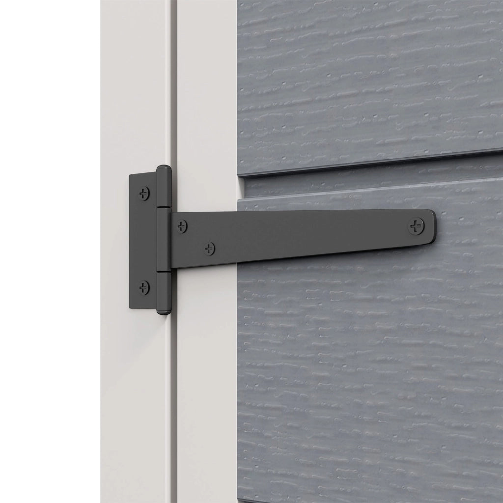 Casetta da Giardino Porta Attrezzi 151x92x193/184 cm con Porta Bloccabile Finestra e Presa d'Aria Grigio