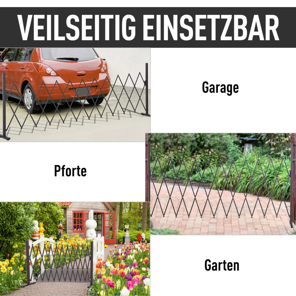 Cancello Estensibile per Giardino ¨C zephmum ¨C Alluminio Marrone 35-300cm