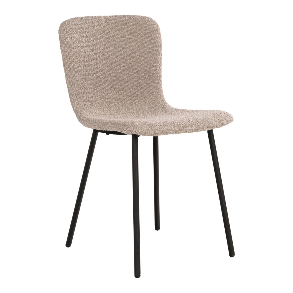 Set di 2 Sedie Halden, Beige, Tessuto, 52,5x44,5x76,5 cm