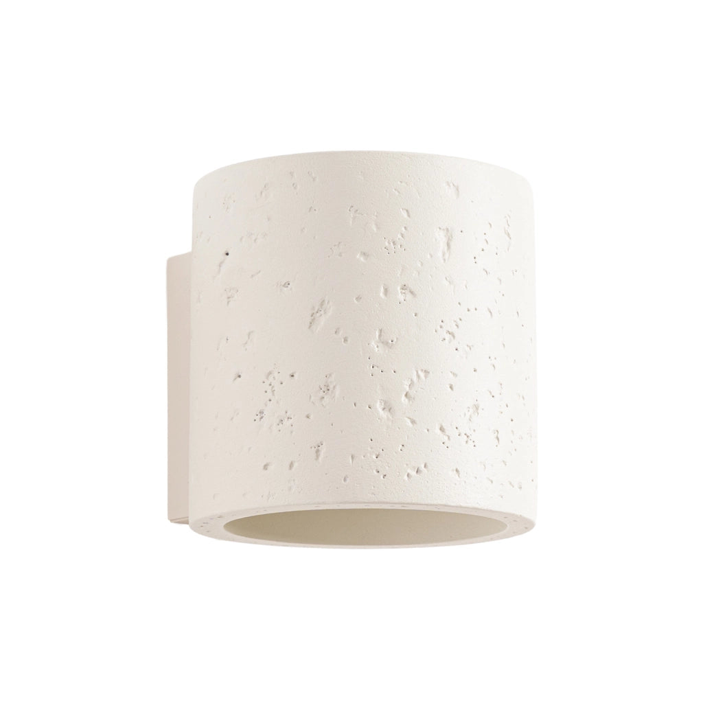 Applique industriale beige cemento cilindro su/giù G9 Pure Lume