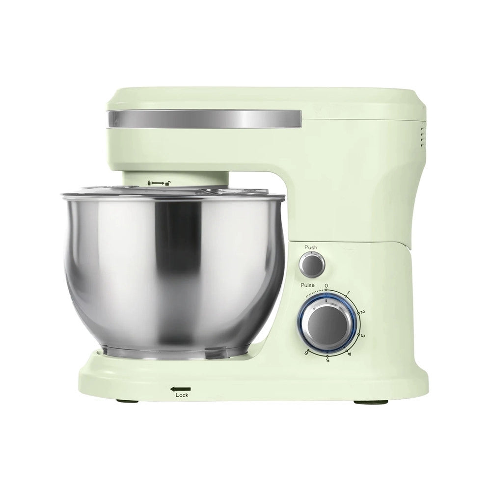 Trade Shop - Impastatrice Planetaria Da Cucina 1000w 5lt Con Coperchio Paraschizzi 3 Ganci 6 Velocità -