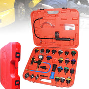 Trade Shop - Kit Tester Di Pressione Spurgo Prova Ricarica Radiatore Test Universale 27 Pezzi -