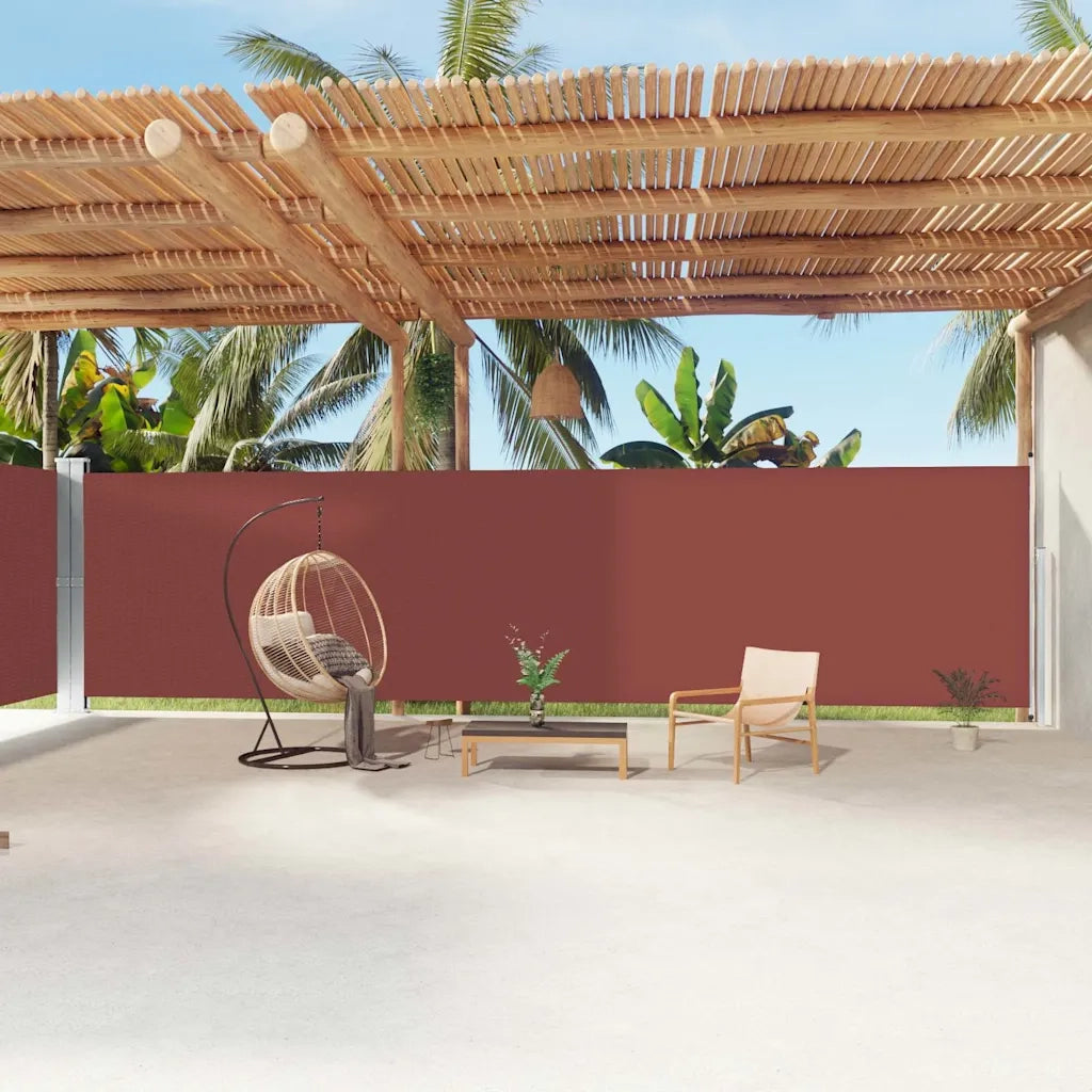 Tenda da Sole Laterale Retrattile-Tenda parasole per balcone per giardino Marrone 200x1200 cm 524415