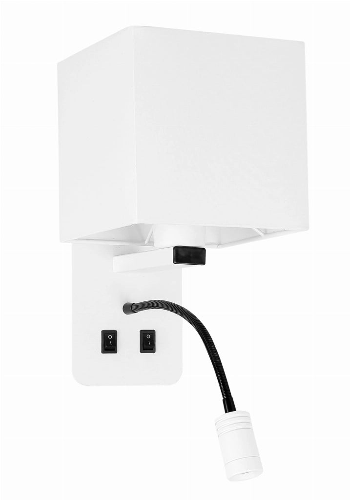 Applique Candellux Magnum 2xE27 LED lettura bianco/nero