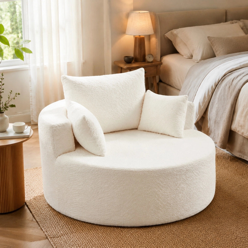 POLTRONA modulare senza montaggio in ciniglia Beige