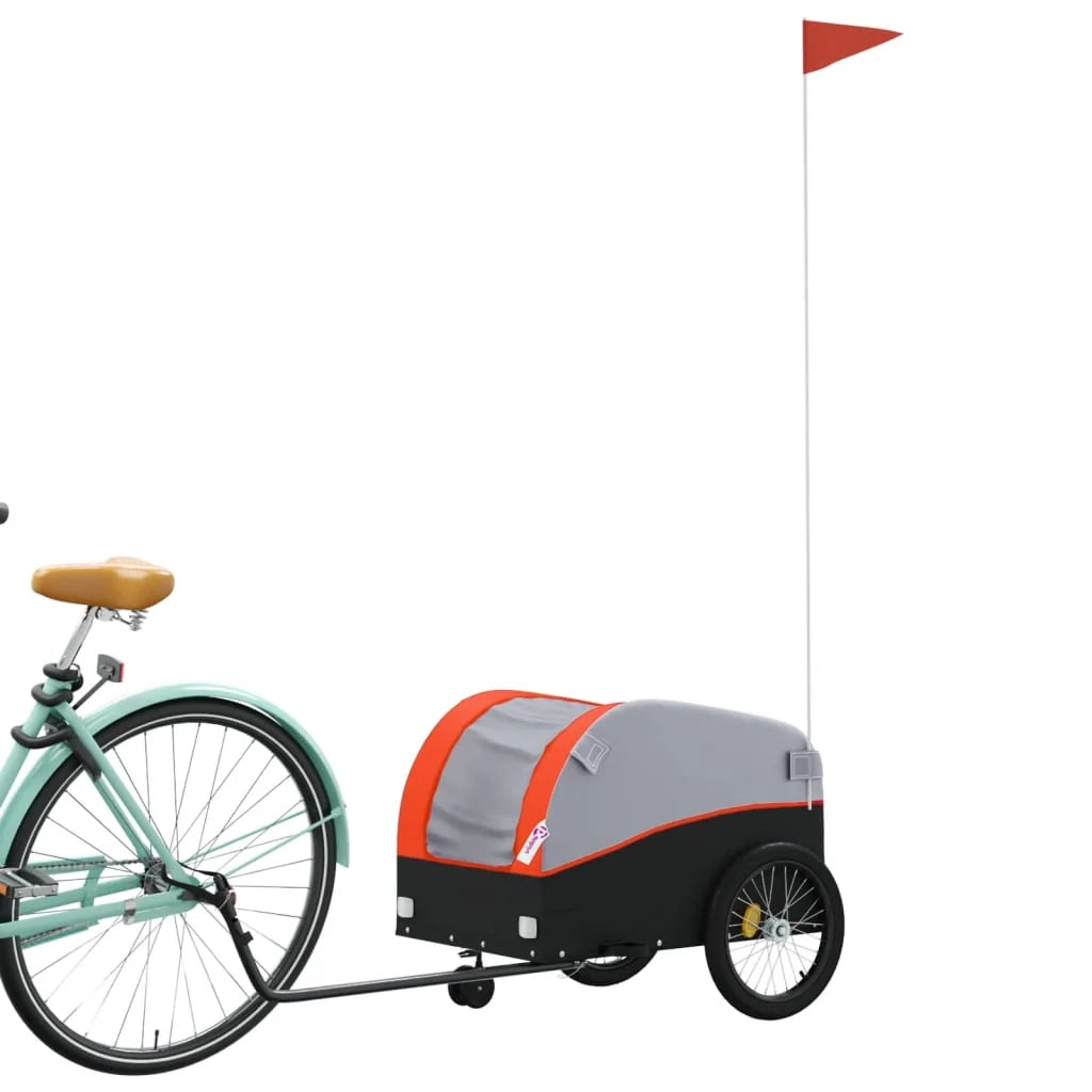Rimorchio per trasporto biciclette capacità 30 kg ferro arancione 02_0044153