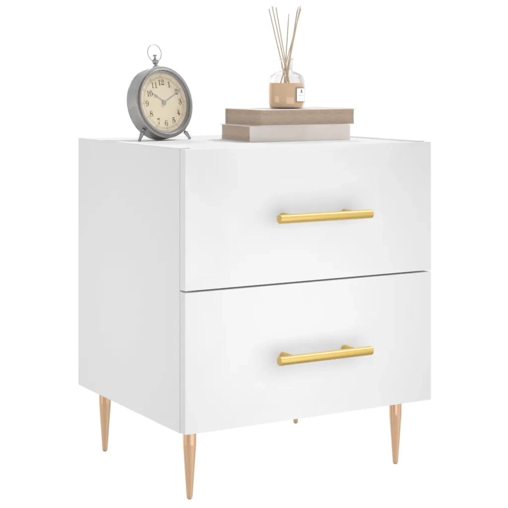 Comodini 2 pz Bianchi 40x35x47,5 cm in Legno Multistrato 827277