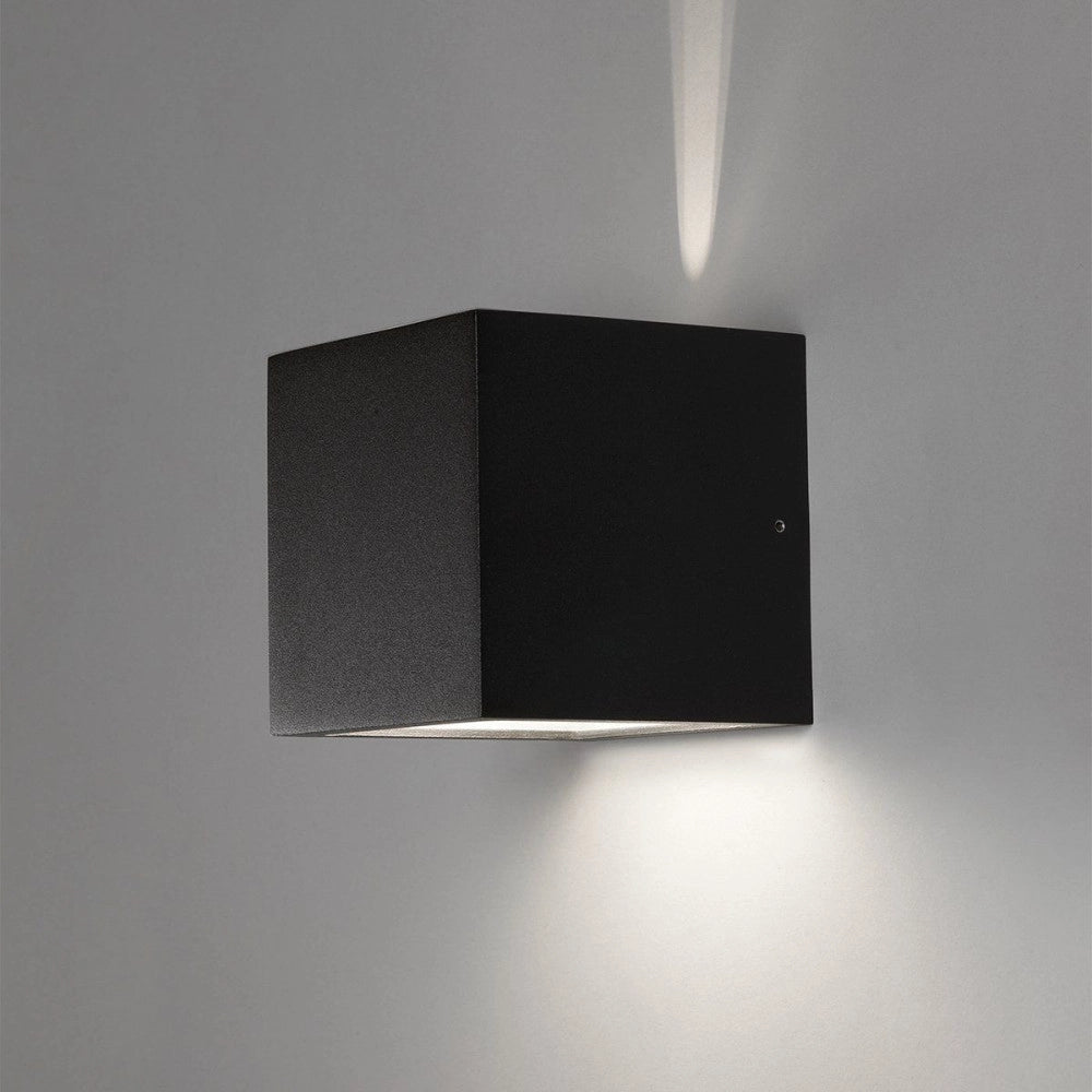 Trade Shop - Applique A Led Faro Cubo Faretto Lampada Da Parete Muro 12w Doppia Luce Ip65 - -bianco Freddo      -