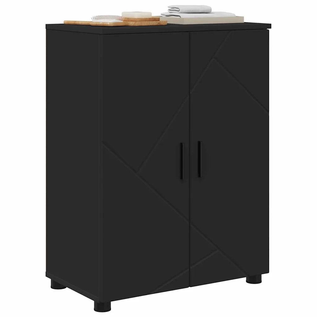 Mobile da Bagno con archiviazione Nero 60 x 35 x 80 cm 883305