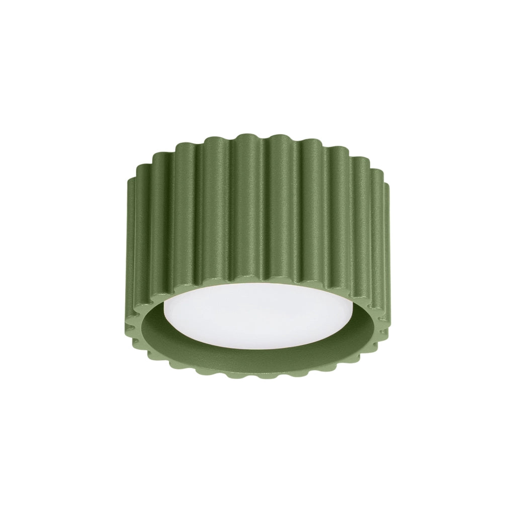 Spot soffitto moderno tondo verde oliva 6cm GX53 10W PureLume