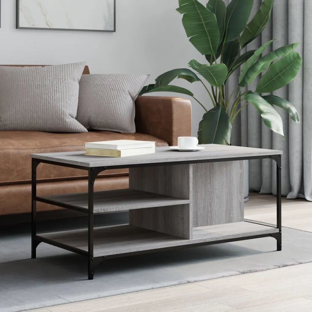 Tavolino da salotto | Tavolino da caff¨¨ | Tavolino da Soggiorno grigio sonoma 100x50x45cm Legno Multistrato