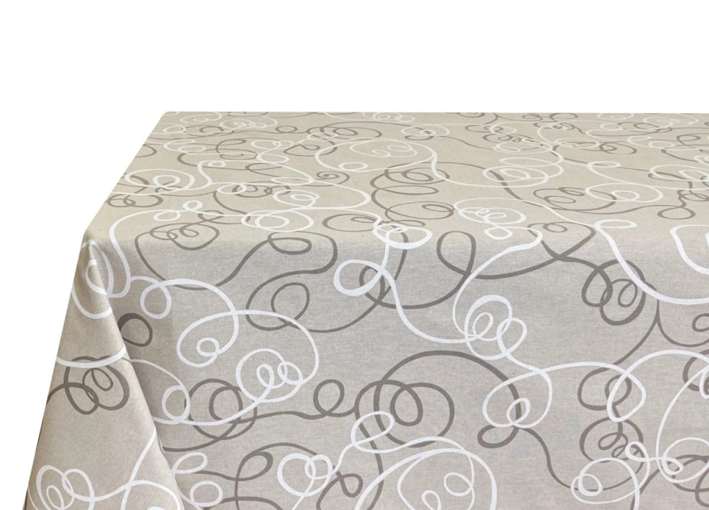 Tovaglia Per Salotto Cucina In Miros Misto Cotone Made In Italy Penelope RP - 140x140 - Beige