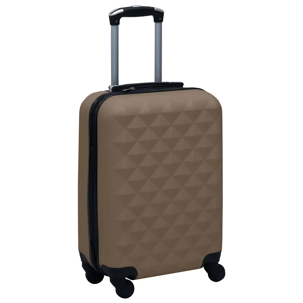Set Valigie Trolley a Custodia Rigida 2 pz Marrone in ABS 92433