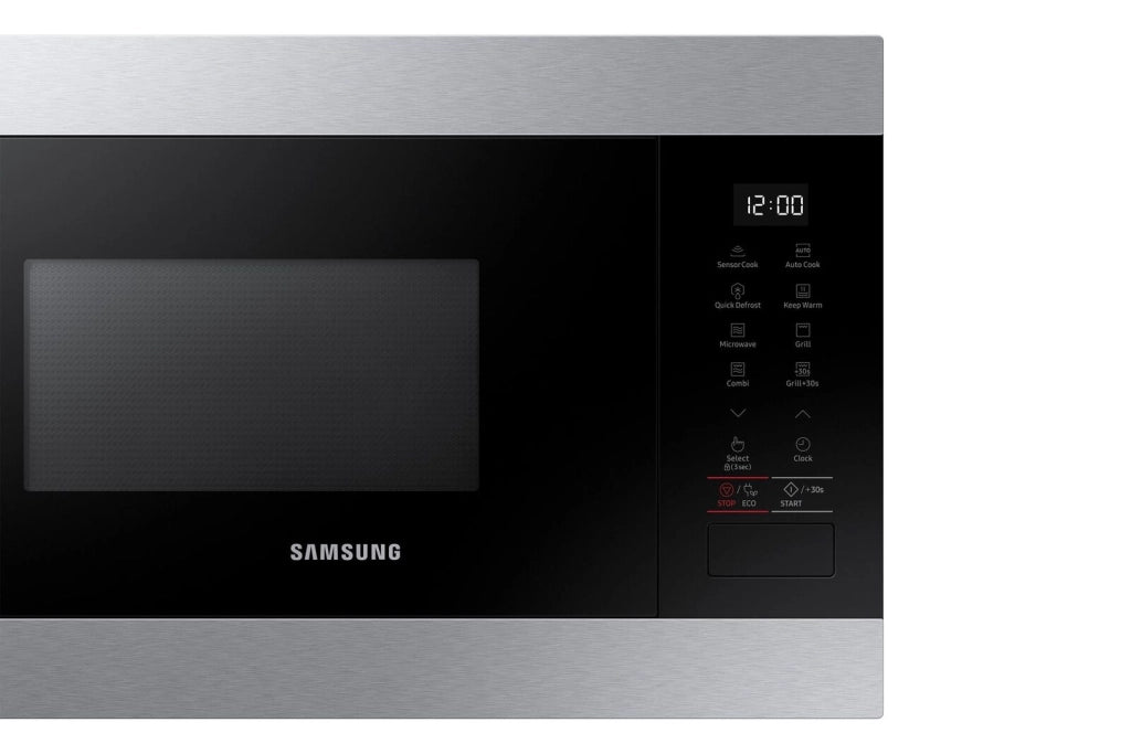 Samsung MG22M8274CT Forno Microonde con Grill Capacita' 22 Litri Potenza 1300W Piatto Doratore Sensore Smart Moisture Modalita' Standby Touch Controllo Nero-Acciaio Inossidabile