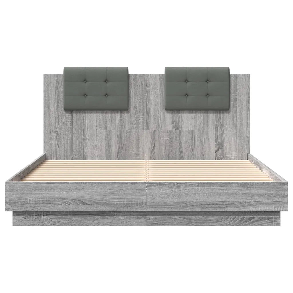 Giroletto Testiera Grigio Sonoma 120x200 cm Legno Multistrato 3209931