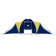 Tenda da Campeggio in Poliestere per 9 Persone Blu e Giallo 90413