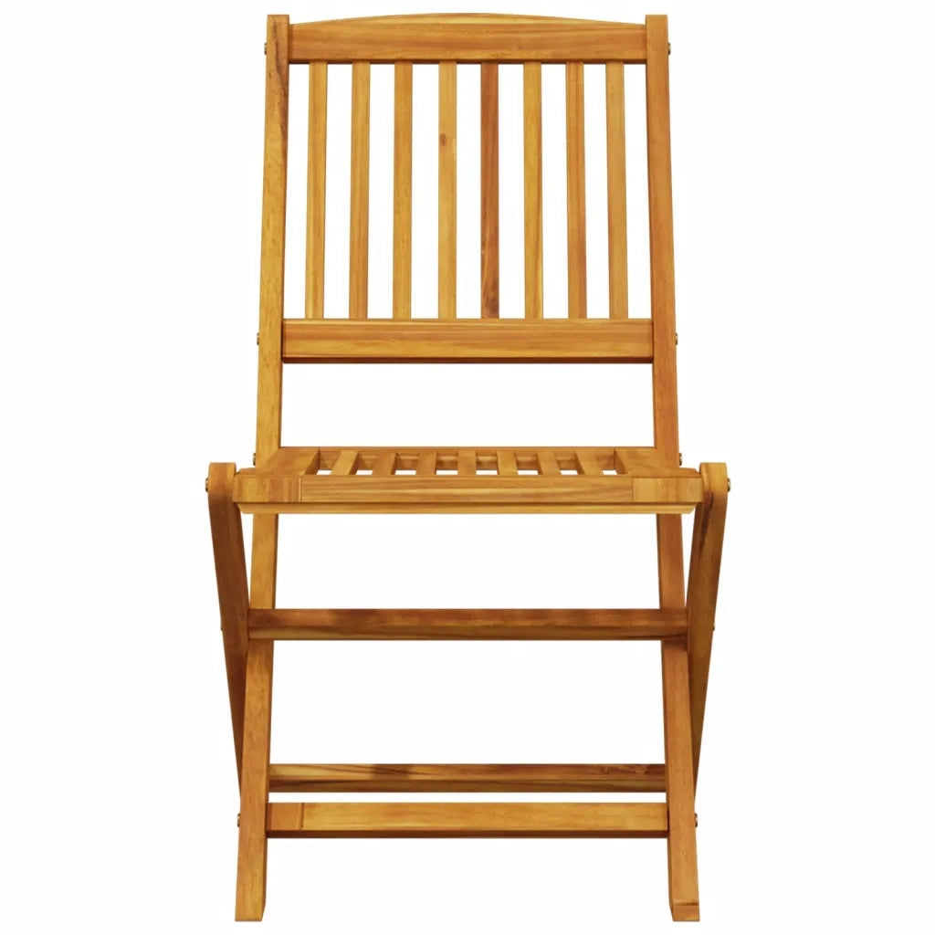 Set Bistrò Pieghevole 3pz in Legno Massello di Acacia