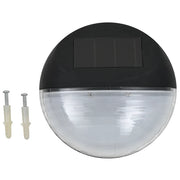 Lampade Solari da Parete da Esterni a LED 12 pz Rotonde Nere 44472