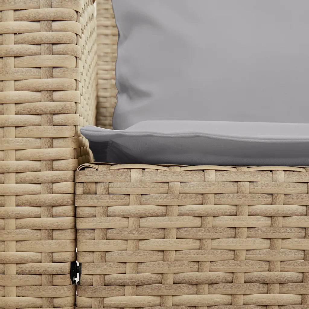 Divano da Giardino con Cuscini a 5 Posti-Sofa da Giardino-Divano da esterno Beige in Polyrattan 937270