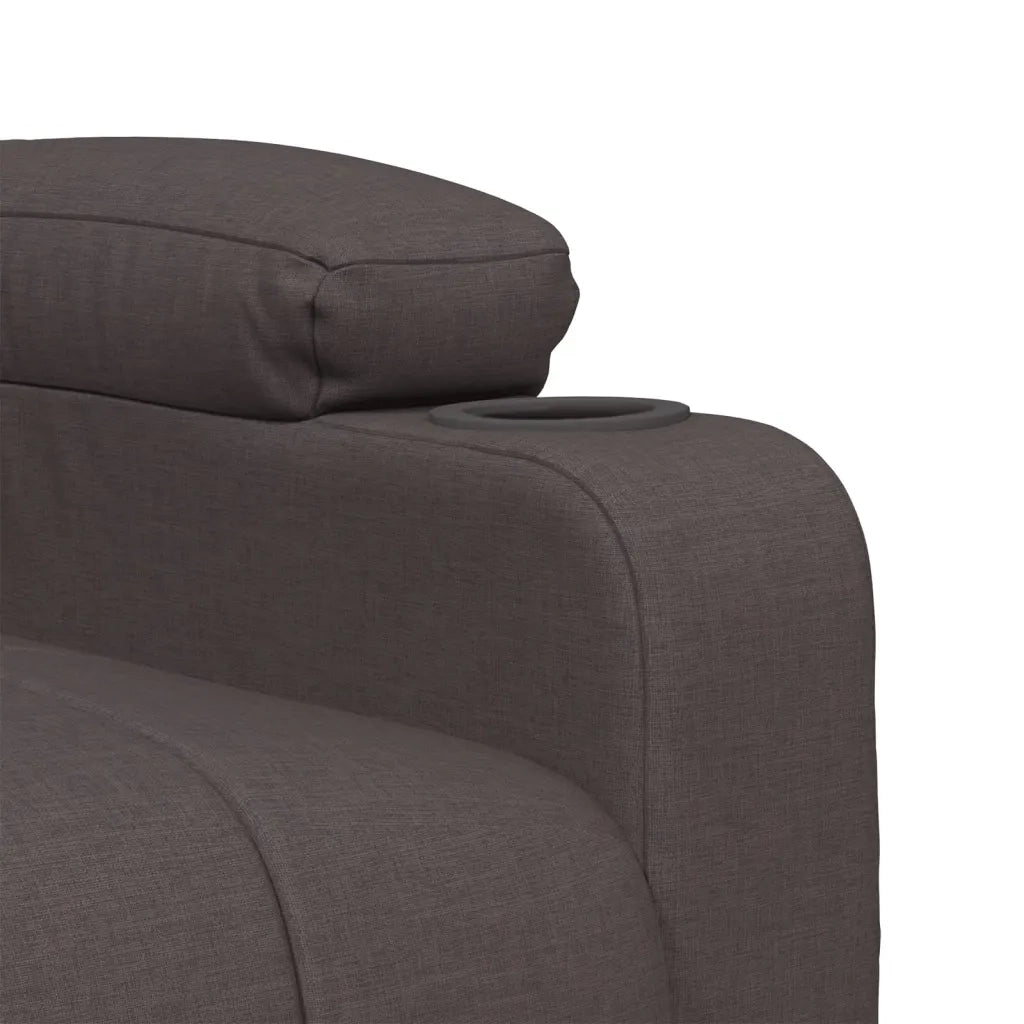 Poltrona Massaggiante Elettrica Marrone scuro in Tessuto 3098832