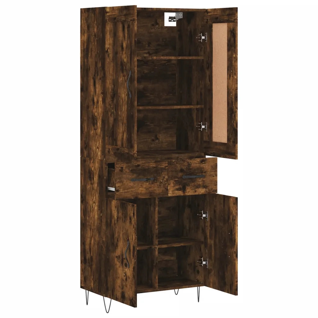 Credenza Rovere Fumo  69,5x34x180 cm in Legno Multistrato 3199910