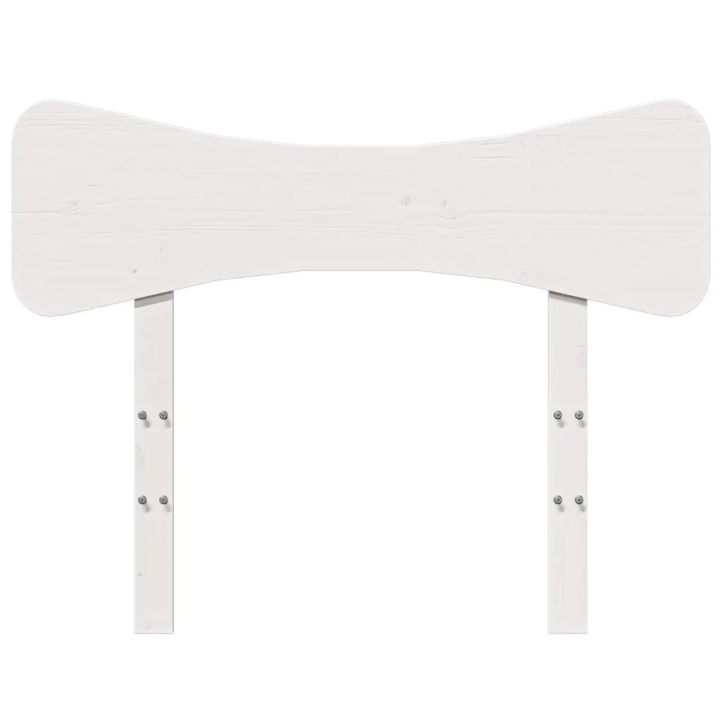 Testiera Bianca 90 cm in Legno Massello di Pino