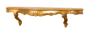 Biscottini MENSOLA A MURO IN LEGNO FINITURA FOGLIA ORO ANTICATO L59XPR13XH14 cm Made in Italy