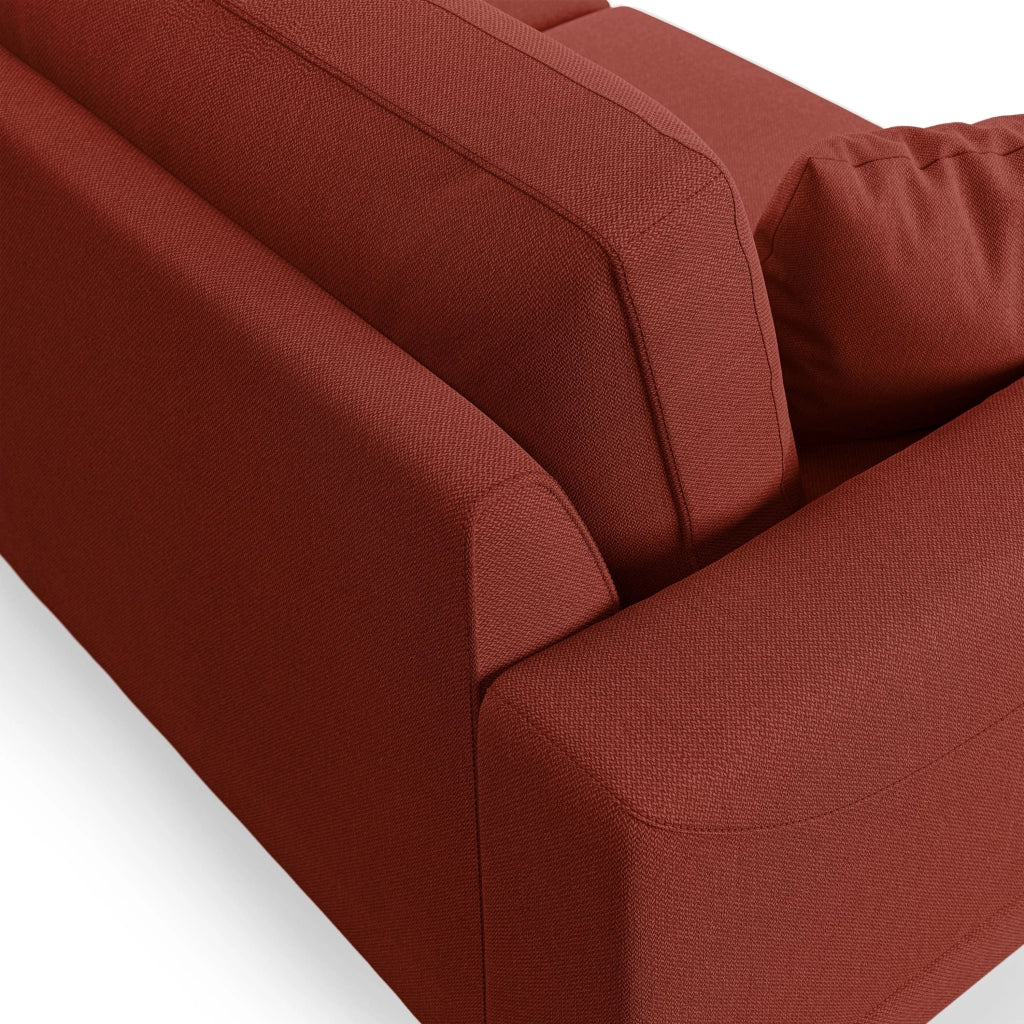 Dorian Divano moderno in tessuto morbido antimacchia T05 218 cm rosso