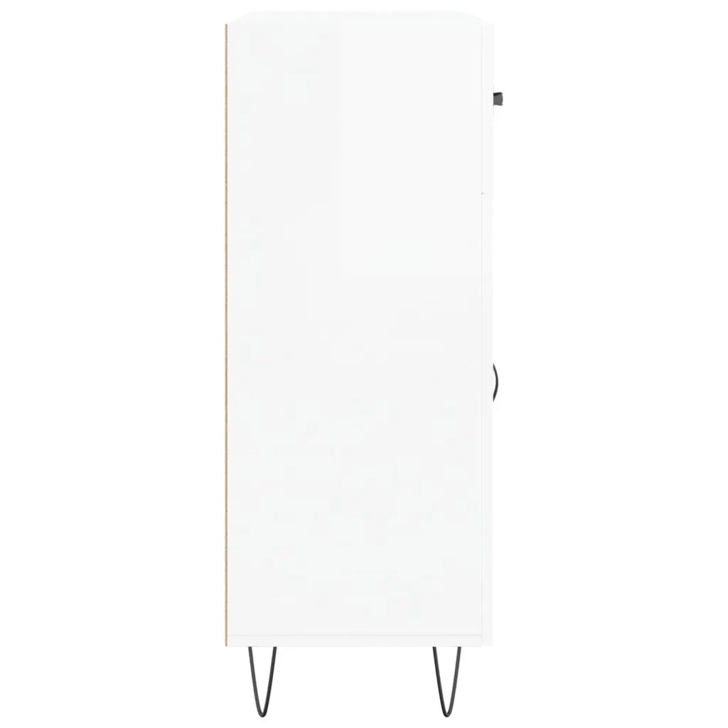 Credenza 69,5x34x90 cm in Legno Multistrato Bianco Lucido