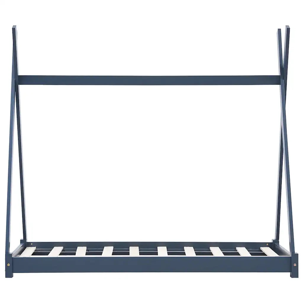 Giroletto per Bambini | Letto Infantile | Lettino Grigio in Massello di Pino 90x200 cm