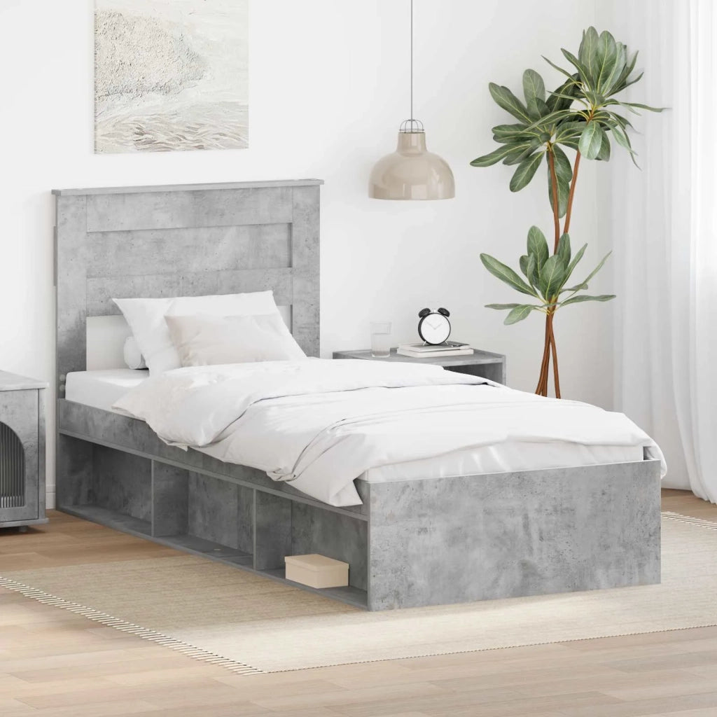 Struttura del letto Calcestruzzo 90 x 200 cm Pino massello 3409810