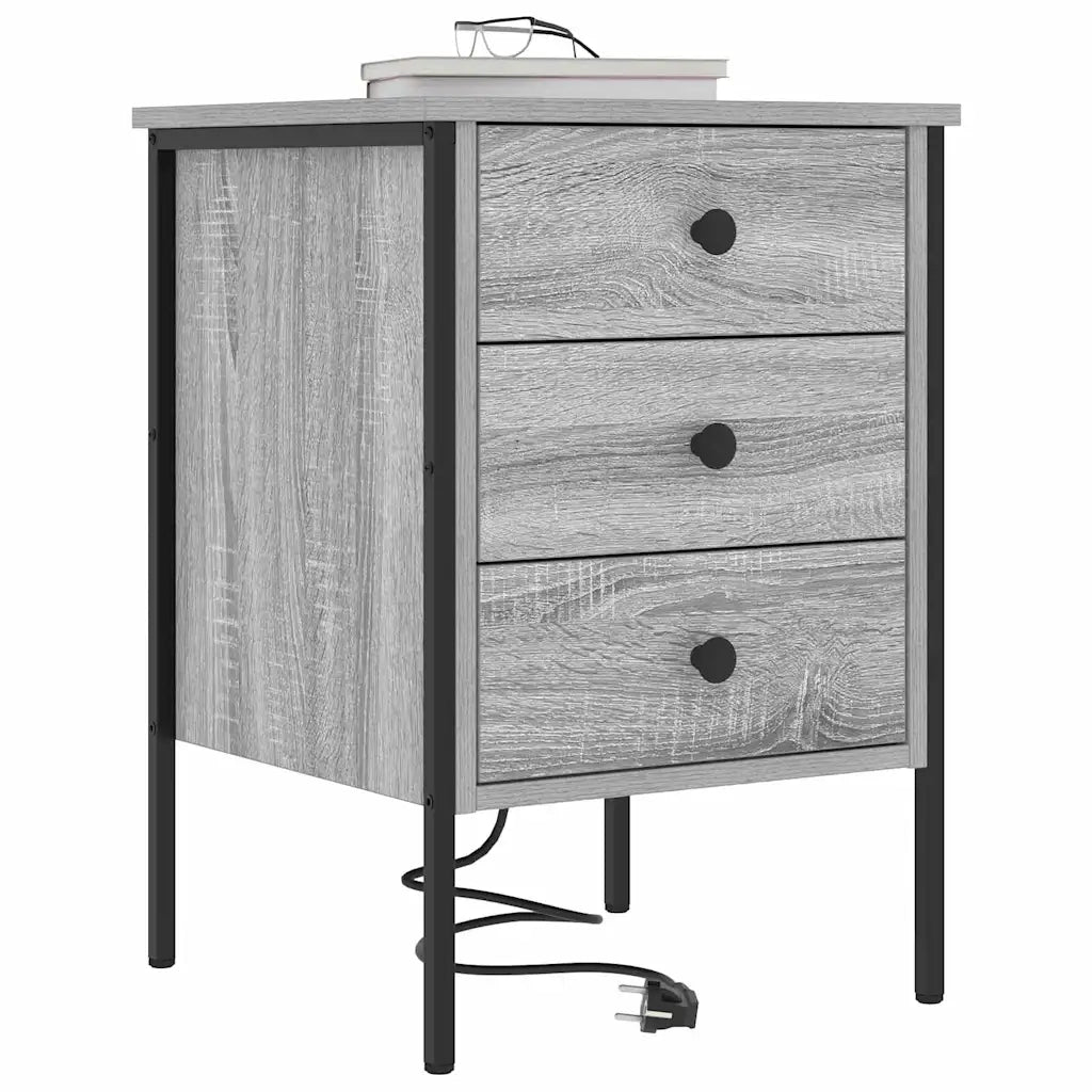 Armadio da Notte 2 pcs Grigio Sonoma 42 x 41 x 61 cm 859487