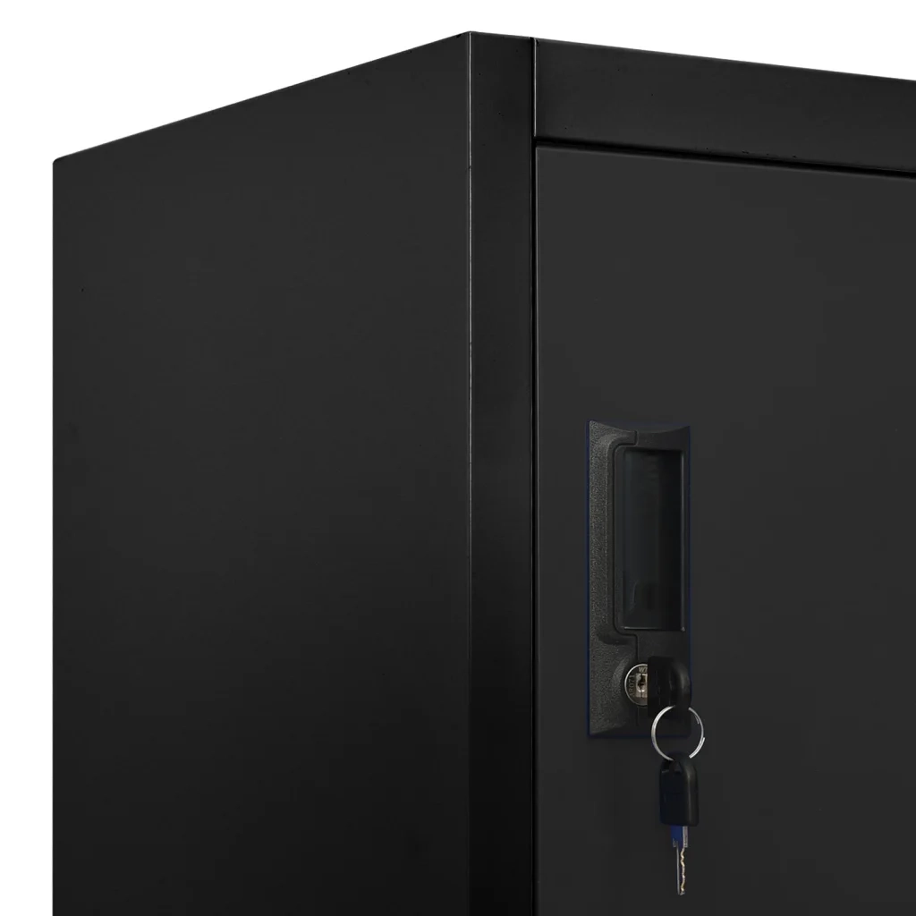 Armadietto con Serratura Nero 90x40x180 cm in Acciaio 339830