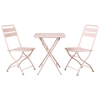 Set Tavolino e 2 Sedie Pieghevoli da Giardino Mia Salsa Rosa