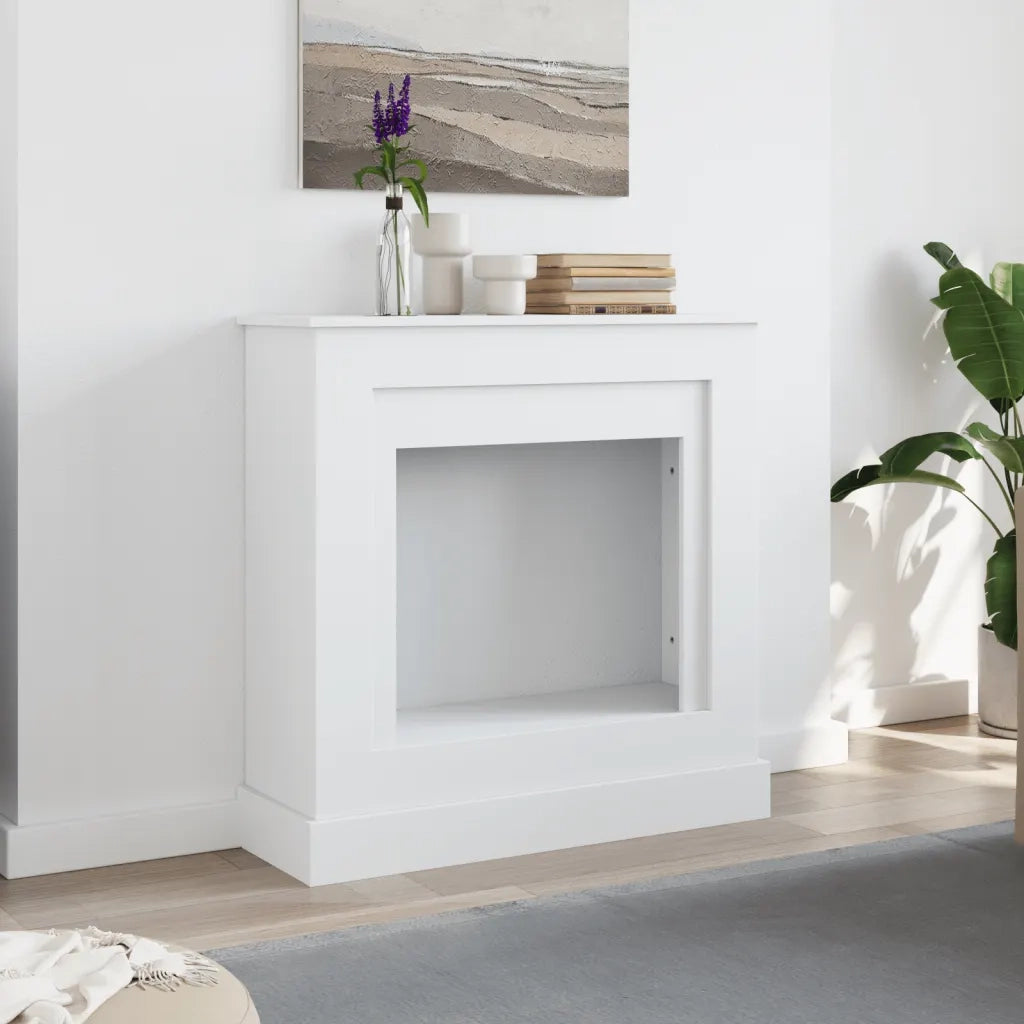 Cornice per Camino Bianca 90x30x90 cm in Truciolato CFW8010329