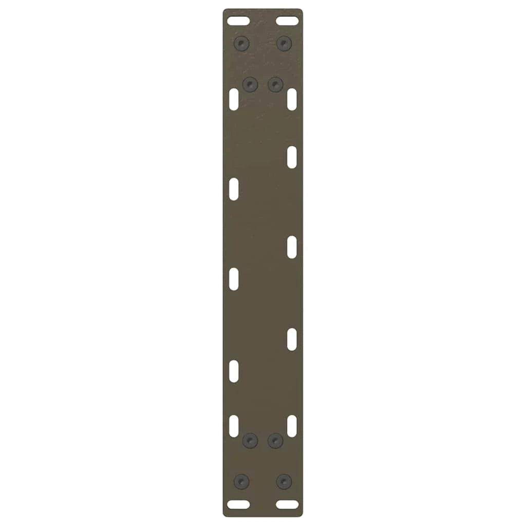 Set di 2 gambe per tavolo consolle a forma di U 38 x 72 cm con piedini regolabili design moderno acciaio naturale 02_0057415