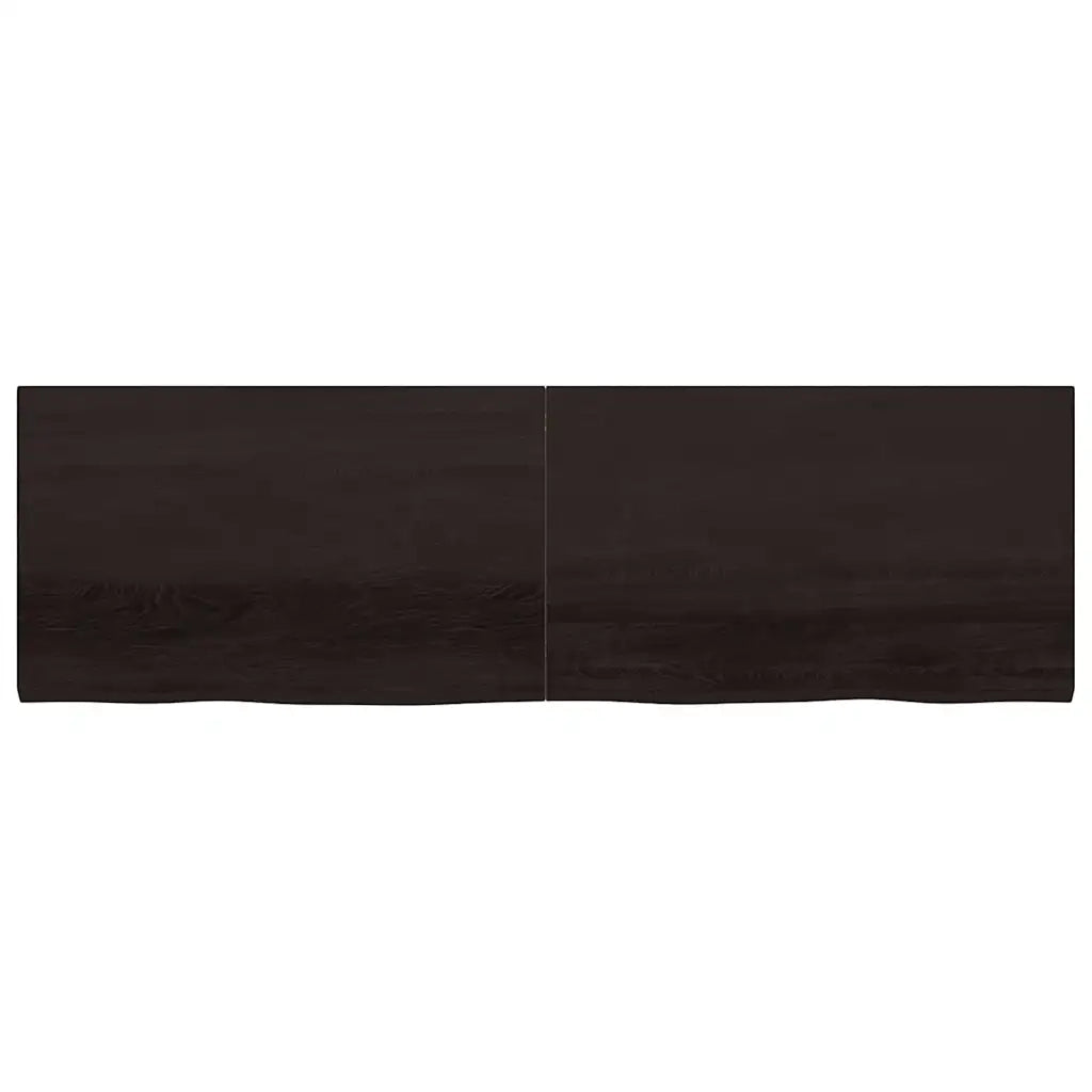 Piano Tavolo Marrone 200x60x(2-4) cm Rovere Massello Trattato 3156462