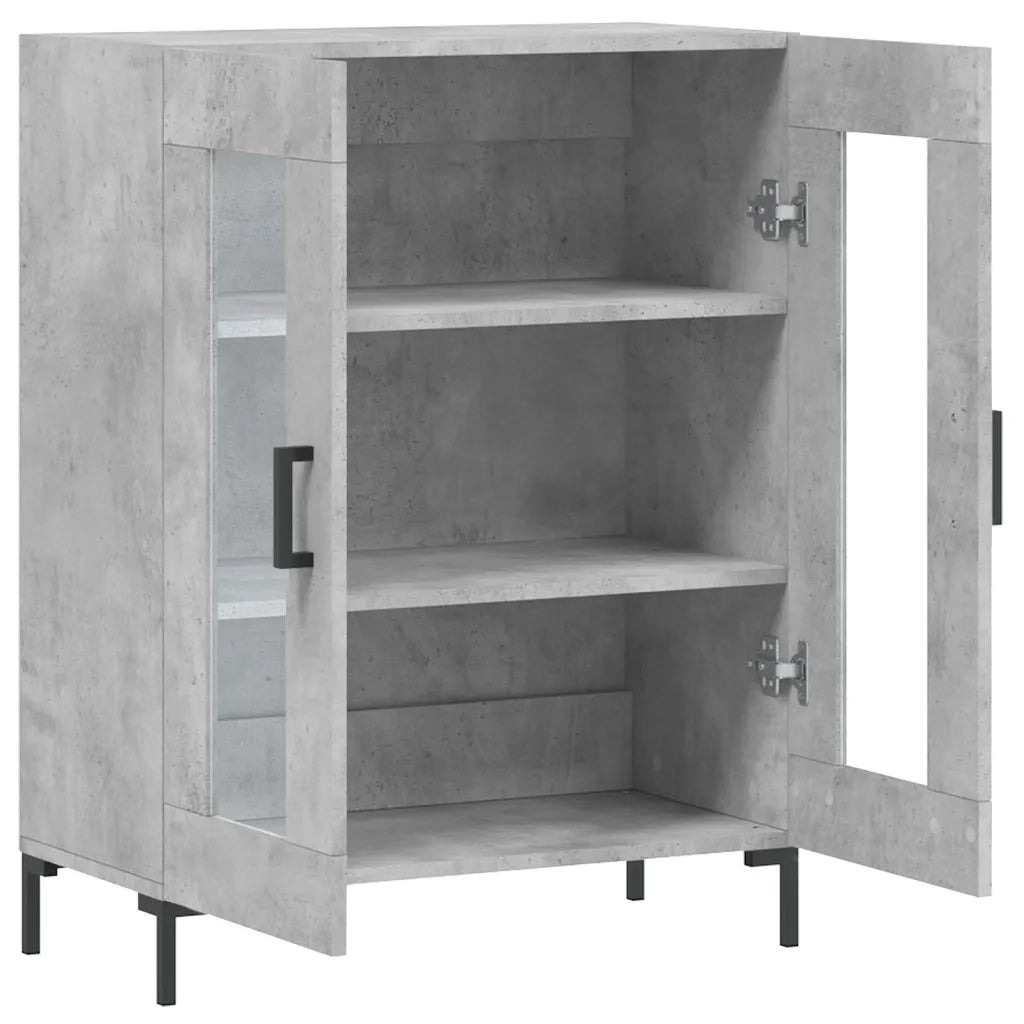 Credenza | Madia | Buffet da pranzo | Armadio da pranzo Grigio Cemento 69,5x34x90 cm in Legno Multistrato