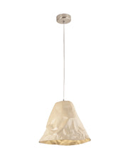 Lampada a Sospensione Crumple in Ceramica e Metallo Kaki, Attacco E27, Design Elegante e Moderno, Ideale per Illuminazione d'Interni