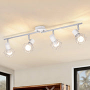 ZMH Faretto da soffitto bianco retrò industriale metallo orientabili 350° attacco E14 soggiorno cameretta