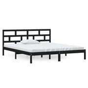Letto matrimoniale | Letto per adulti | Giroletto Nero 135x190 cm Double in legno Massello