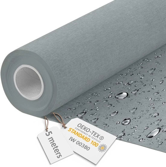 Telaio Acquapazza - Telaio per metro, Panno Imitazione 160 cm Largo - Telaio impermeabile 220 g/m2 600D - Telaio per ombrelli impermeabile per metro, Grigio chiaro 5M